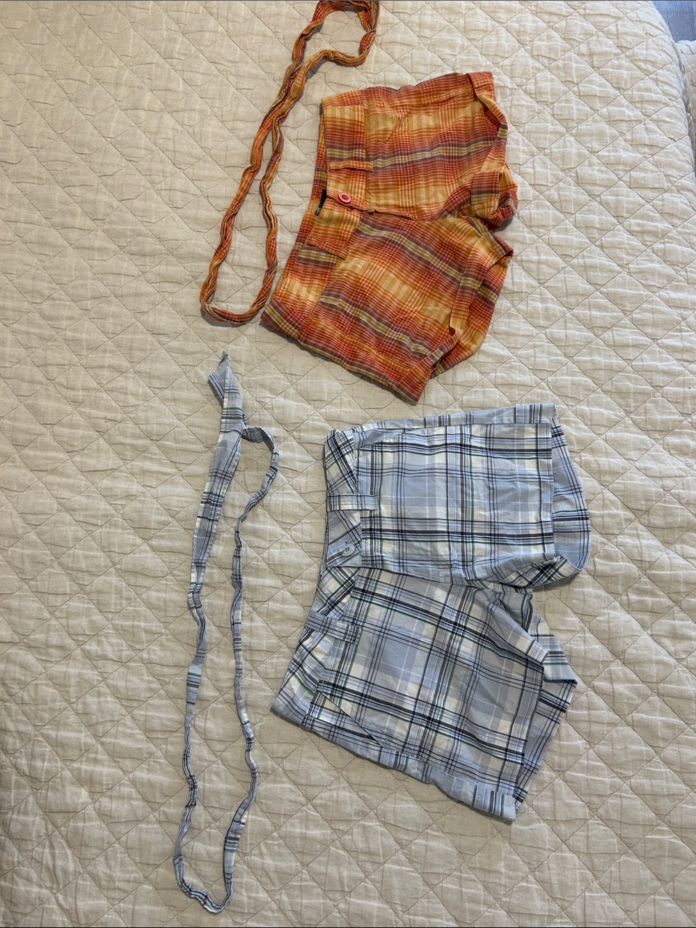 Plaid micro shorts